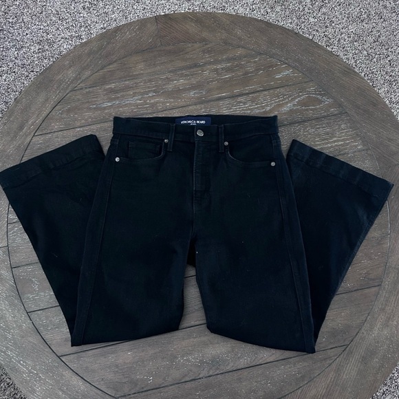 NWOT Veronica Beard - CARSON High Rise Ankle Flare in Onyx | Size 30 - Picture 2 of 8